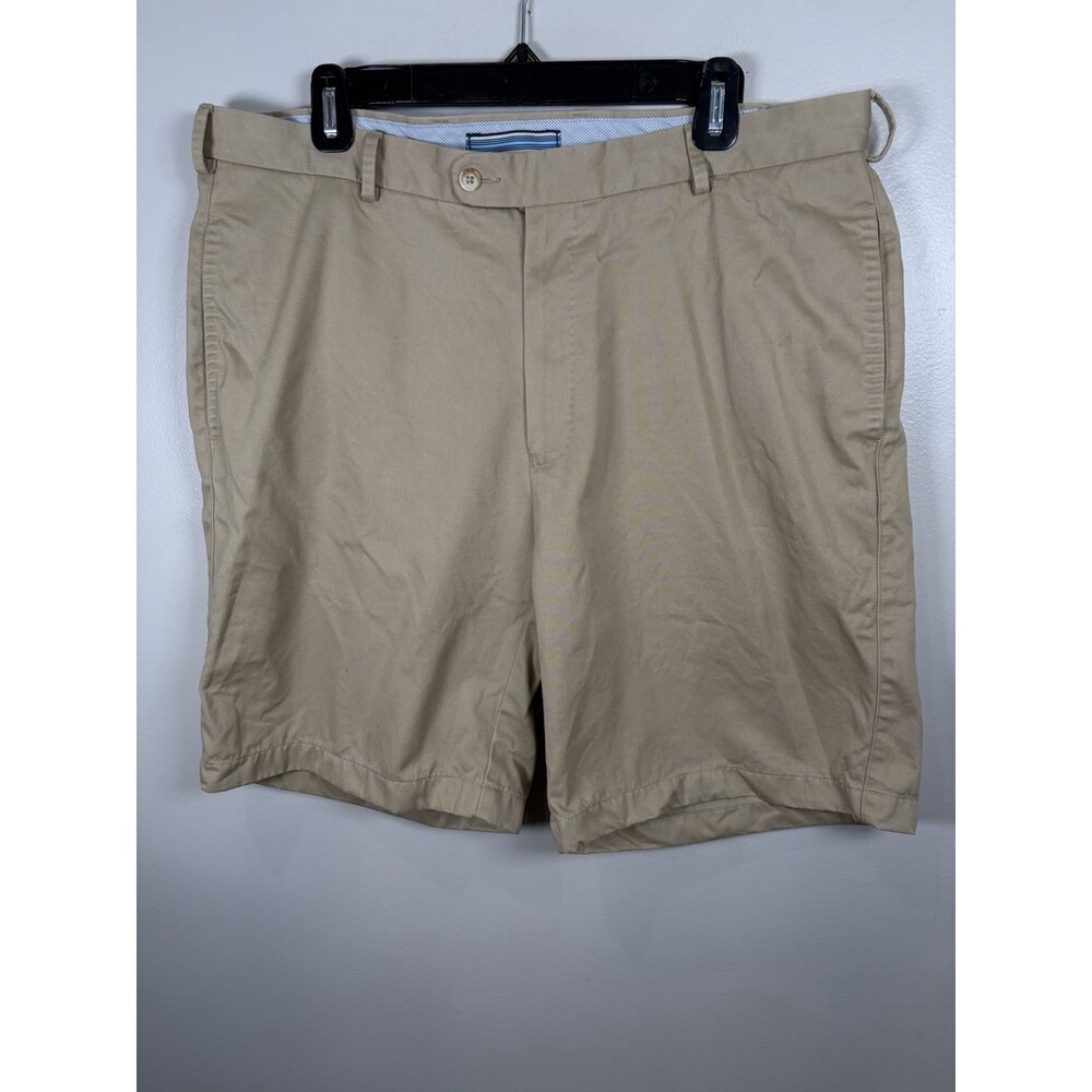 Peter Millar Salem Classic Fit Shorts Mens Size 36 Khaki Tan Pima Cotton